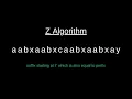 Z Algorithm Pattern Matching String comparison Algorithm