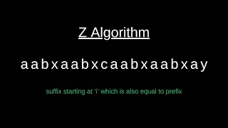 Z Algorithm Pattern Matching String comparison Algorithm