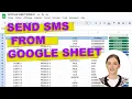 SEND SMS FROM GOOGLE SHEET Bulk SMS Notifications Scheduling Reply Automatic - Tutorial