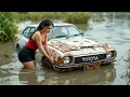 Lagu Timelapse :The girl spent 7 days repairing and restoring the car that was buried under a fish pond