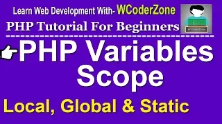 PHP Variables Scope local global and static variables