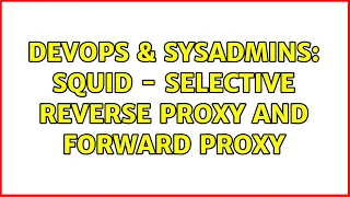 DevOps SysAdmins Squid - Selective reverse proxy and forward proxy
