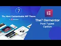 The 7 Elementor Theme Tutorial Post Type Options
