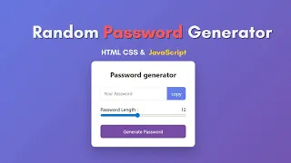 Password Generator in 10 Minutes Copy to Clipboard Feature Included