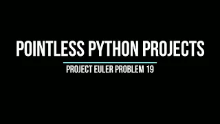 Project Euler Problem 19 - Counting Sundays