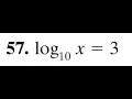 solve for x in log10 x 3