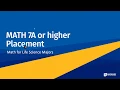 MATH7A Math Placement