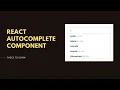 How To Build an Autocomplete Component in React In Hindi