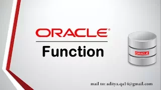 Tutorial Function in Oracle Database User Defined Function