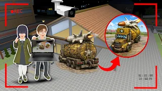 Yuta Mio Panik CCTV Merekam MONSTER MACK TRUCK ROCKET & METER TRAIN 😱 | Sakura School Simulator