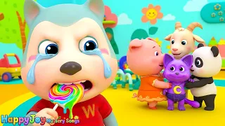 🍬 The Secret Of Rainbow Lollipop | Little Wolfoo Is Crying | Magic Candy Song & Nursery Rhymes