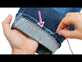 Best sewing trick - how to hem jeans without cutting the original hem Miarti