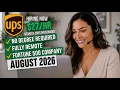 UPS is Hiring Remote No Degree Work From Home Jobs 2026