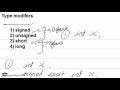 2 6 1 Type Modifiers Part 1 Definitions and examples