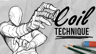 The Easiest Way to Draw Foreshortening (Coil Technique) | DrawlikeaSir