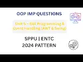 OOP Unit 5 Imp Questions GUI Programming Event Handling AWT Swing SPPU ENTC 2024 Pattern