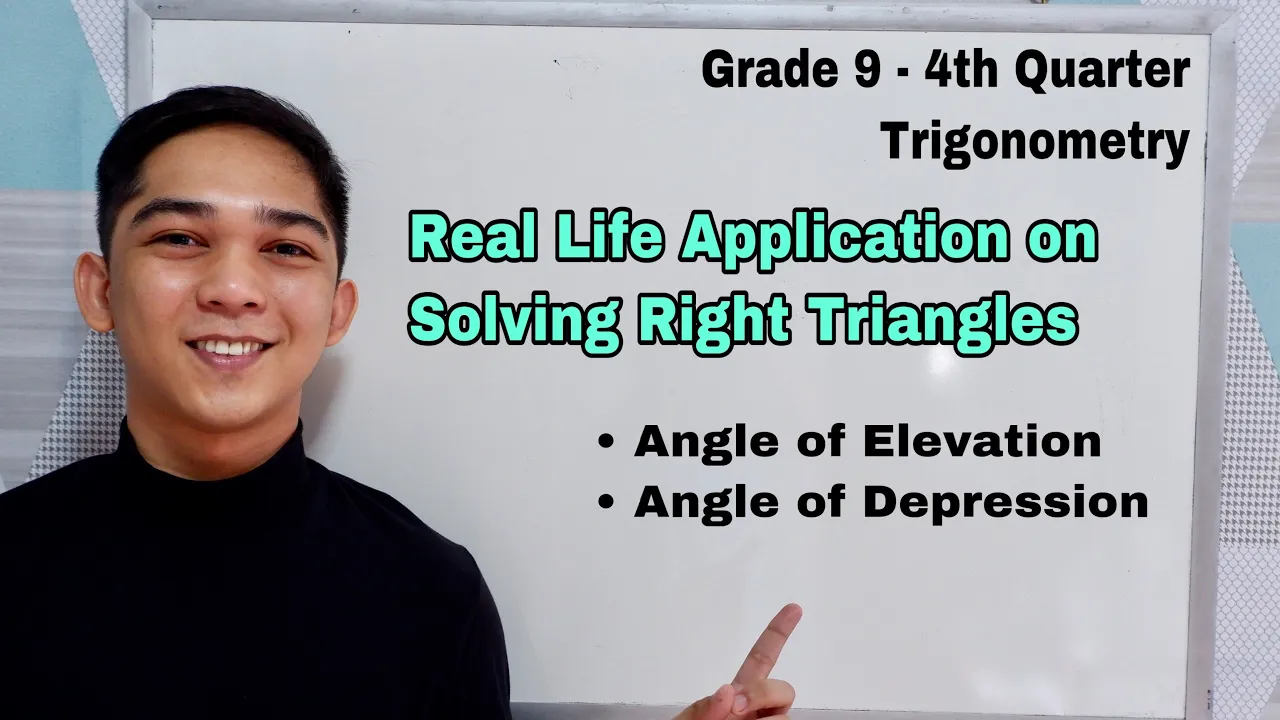 Real Life Application on Solving Right Triangles - (Angle of Elevation and Depression)