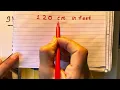 120 Centimeters in Feet Cm to Feet and Inches Feet to Cm