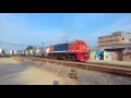 Lagu Kereta api Putri Deli bersilang dengan Kereta Api Pertamina di Stasiun Bandar Khalipah