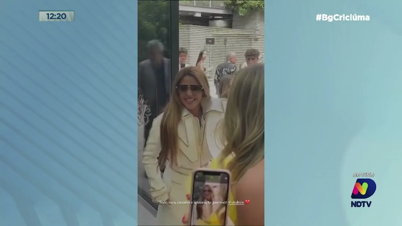 Ney Lopes: Cantora Shakira se rendeu a milionaria criciumense em Paris