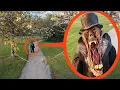 drone catches Long Face the Demon following people in the park (we found him)