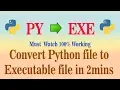 Convert py to exe using cx - freeze python library Easiest Way