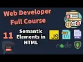 Web Developer Full Course - Semantic Elements in HTML