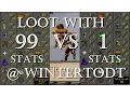 Comparing loot with 99 Stats vs 1 Stats Wintertodt