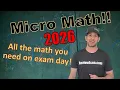 Microeconomics Math 2026 - All the Math you need to know for Exam Day