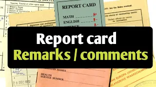 Download Report Card Remarks / Comments ।। 50 Comments ।। A to C grade Student class 1 to 8 | MP3