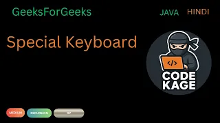 GFG Special Keyboard Recursion Memoization Java Hindi