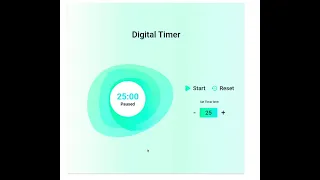 Digital Timer App Coding Practice 19 React JS NxtWave CCBP 4 0
