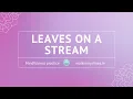Leaves on a Stream Mindfulness practice