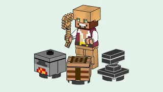 LEGO 472506 Instructions | Minecraft | Hero with Crafting Table, Furnace and Anvil | Magazine Gift
