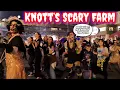 Knott s Scary Farm crowds and wait times Scaring my Mom on Grimiore Premium Dining Plan explained