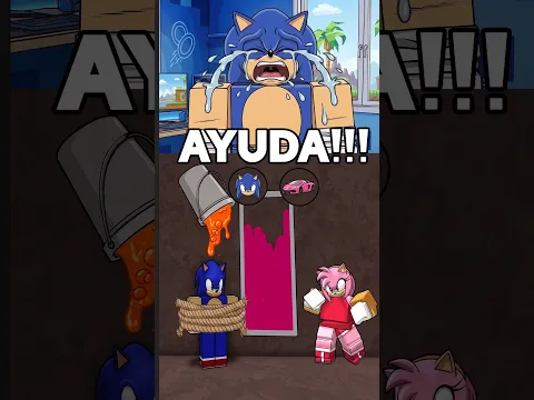 ¿AMY SALVARA A SONIC DE LA LAVA? 🔥😱 #shorts #roblox
