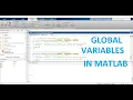 how to use global variables in matlab declaration of global variables in matlab