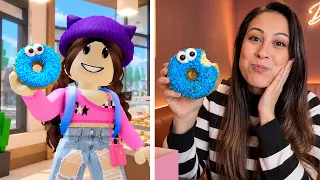 24 UUR BROOKHAVEN ETEN IN HET ECHT ETEN! - Roblox