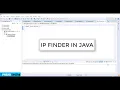 IP ADDRESS FINDER IN JAVA
