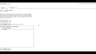 Logic-1 alarm - clock Python Tutorial codingbat com