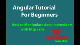 Manipulating data in providers with http calls Angular tutorial