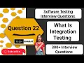 What is Integration Testing Software testing interview questions Tech Bharat