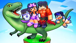 Download Playing as a DINOSAUR FAMILY on ONE BLOCK! MP3