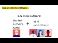 RMIT Harvard Referencing style using et al