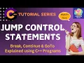 C Jumping Statements Break Continue GoTo Explained with Examples for Beginners