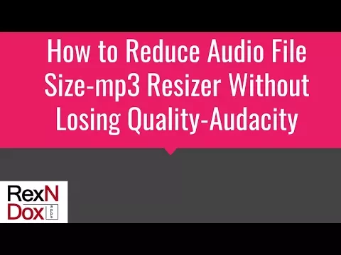 Download MP3 How to reduce audio file size-mp3 resizer without losing quality-Audacity
