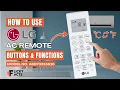 How to Use LG AC Remote Buttons Functions Model No AKB73315616 Heat Pump Remote Guide