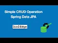 Simple CRUD Operation using Spring Data JPA and Spring Data REST