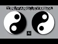 HOW TO CREATE THE YIN-YANG SYMBOL IN ILLUSTRATOR 1 MINUTE