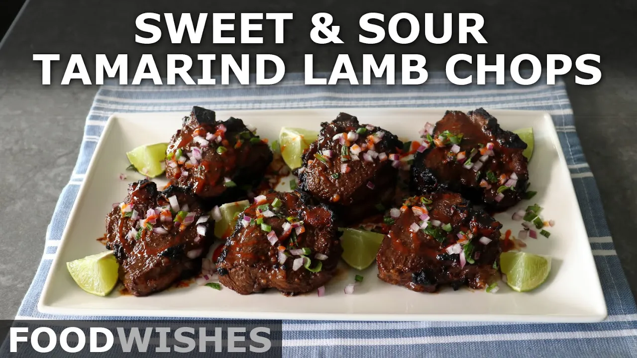 Sweet & Sour Tamarind-Glazed Lamb Chops - Indoor Upside-Down Grilling - Food Wishes Easter Special